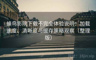 蜂鸟影院下载不完全体验说明：加载速度、清晰度与缓存策略观察（整理版）