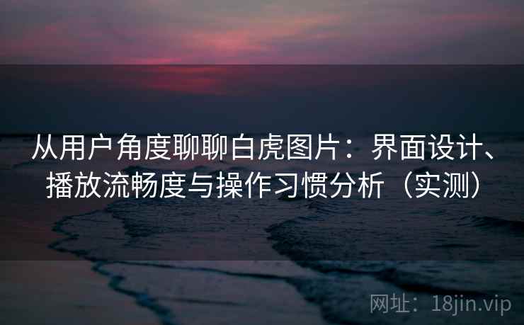 从用户角度聊聊白虎图片:界面设计、播放流畅度与操作习惯分析(实测)-第2张图片 从用户角度聊聊白虎图片:界面设计、播放流畅度与操作习惯分析(实测)-第2张图片