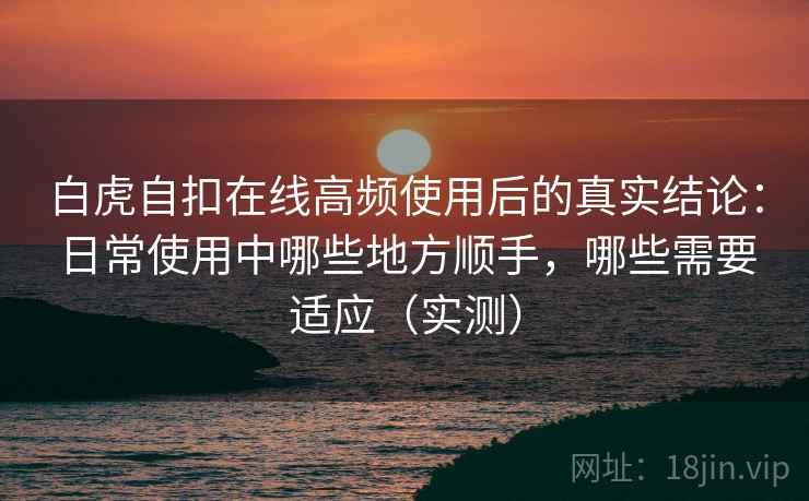 白虎自扣在线高频使用后的真实结论：日常使用中哪些地方顺手，哪些需要适应（实测）-第2张图片