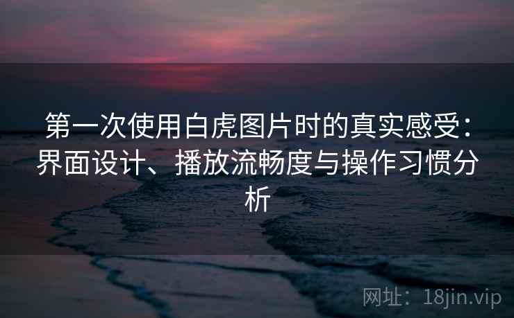 第一次使用白虎图片时的真实感受：界面设计、播放流畅度与操作习惯分析-第1张图片