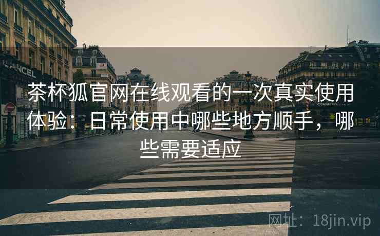 茶杯狐官网在线观看的一次真实使用体验:日常使用中哪些地方顺手,哪些需要适应-第2张图片 茶杯狐官网在线观看的一次真实使用体验:日常使用中哪些地方顺手,哪些需要适应-第2张图片
